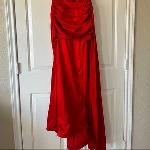 Red formal dress
